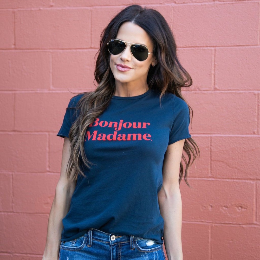 Michelle by Comune Bonjour Madame Blue Graphic Tee